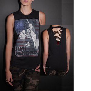 Jimi Hendrix Jamming blues rock Official Slash Muscle Top M NWT